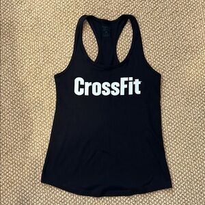 Reebok Black Graphic Fitted Sleeveless Tank Top